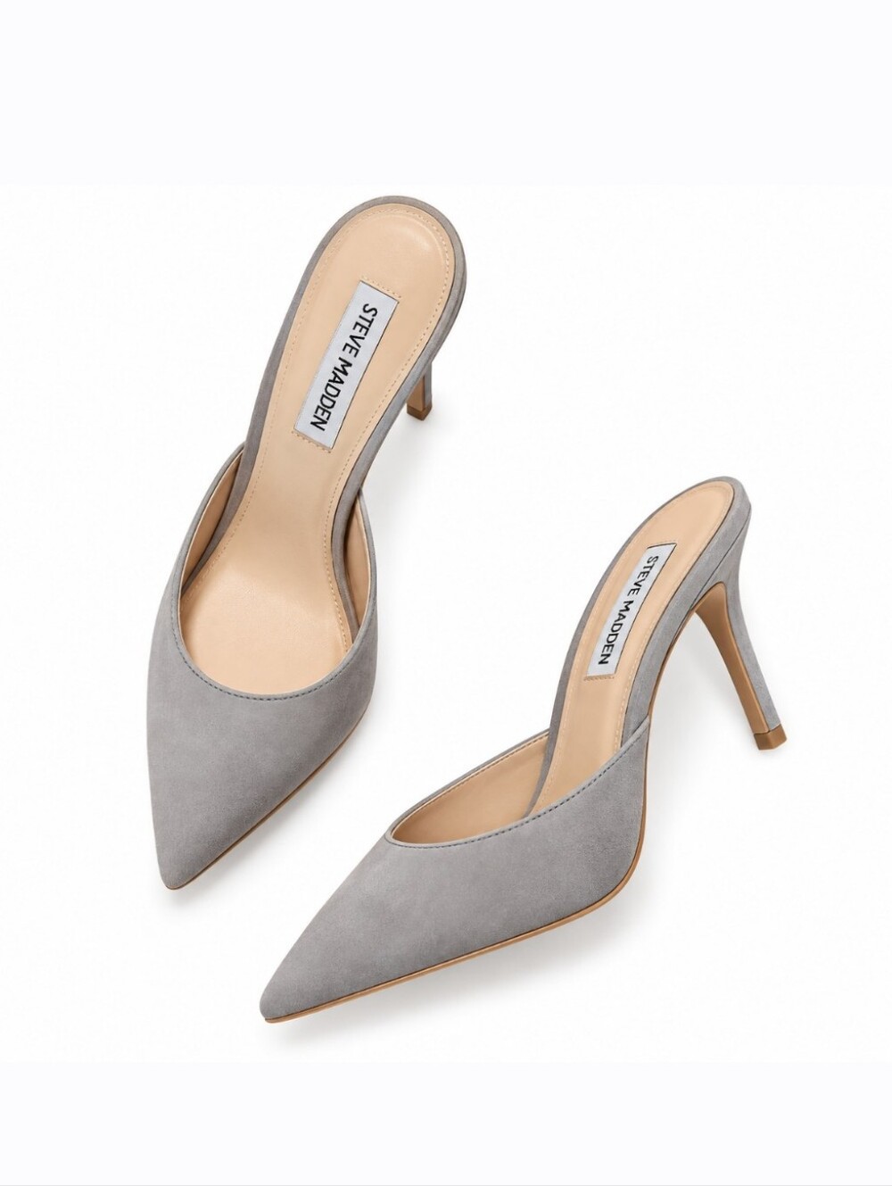 Steve Madden Size 7 Gray Slip On Pumps